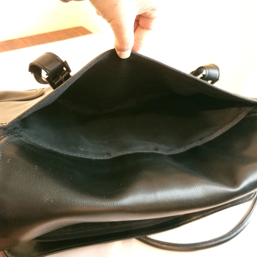 Liz Claiborne Tote Bag Black Work Messenger